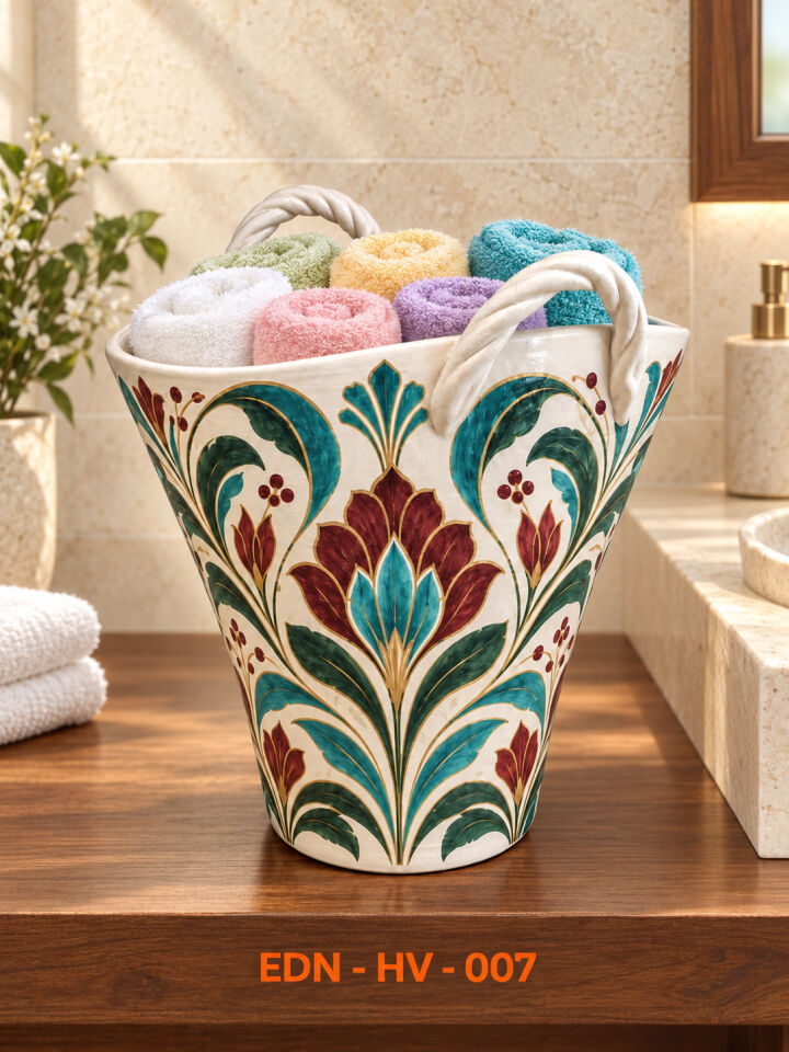 Bordo Palmet El Yapımı Çini Havluluk