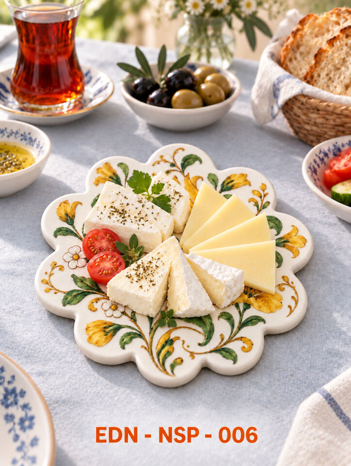 Sarı Bahar El Yapımı Çini Papatya Nihale